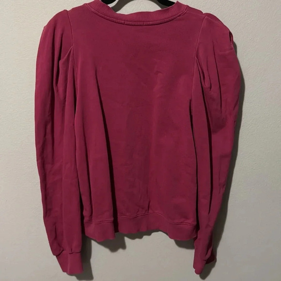 Z Supply Crew Neck pullover Sweatshirt, small. EUC. Dark pink. 100% cotton. - Picture 6 of 8
